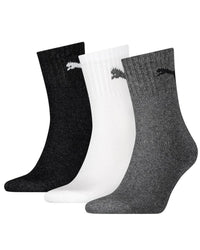 Puma Unisex 3 Pack Cotton Short Crew Socks