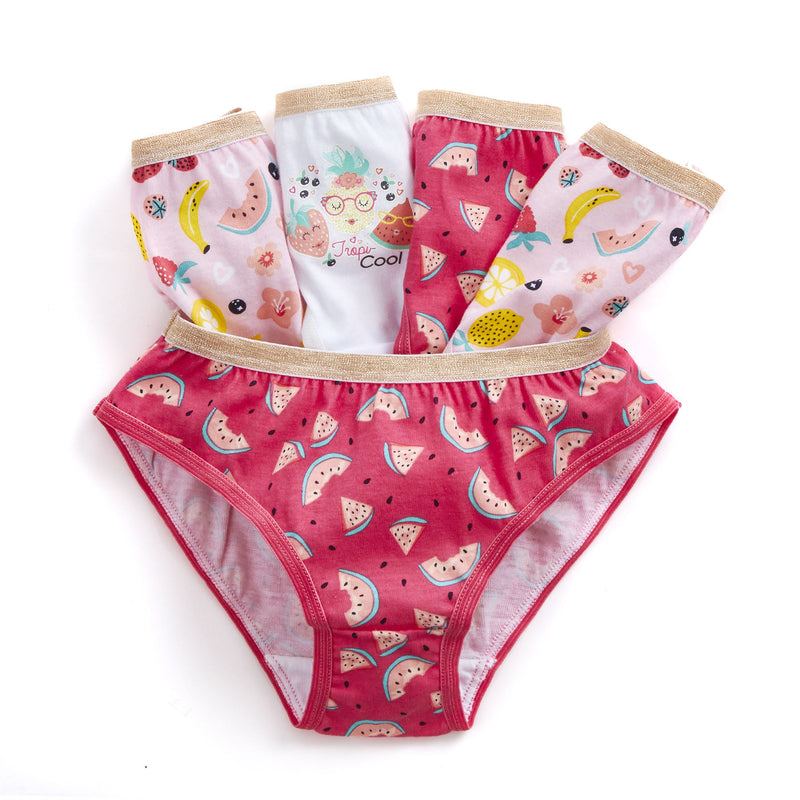 Girls 15 Pairs Multipack Cotton Knickers