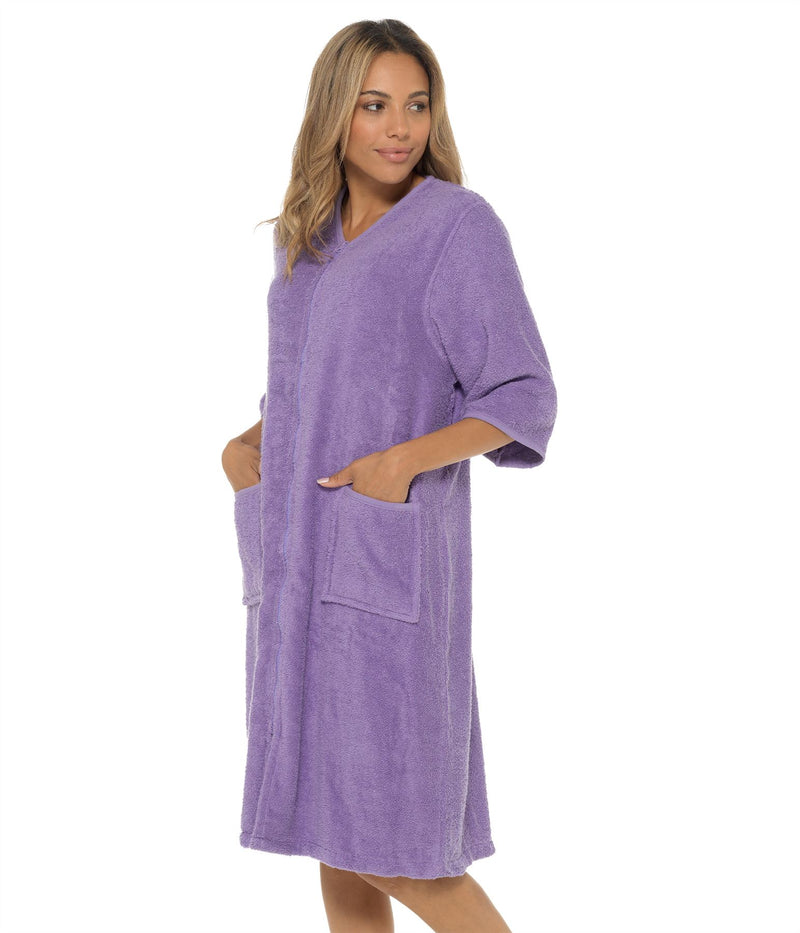 Undercover Womens Zip Up Towelling Dressing Gown