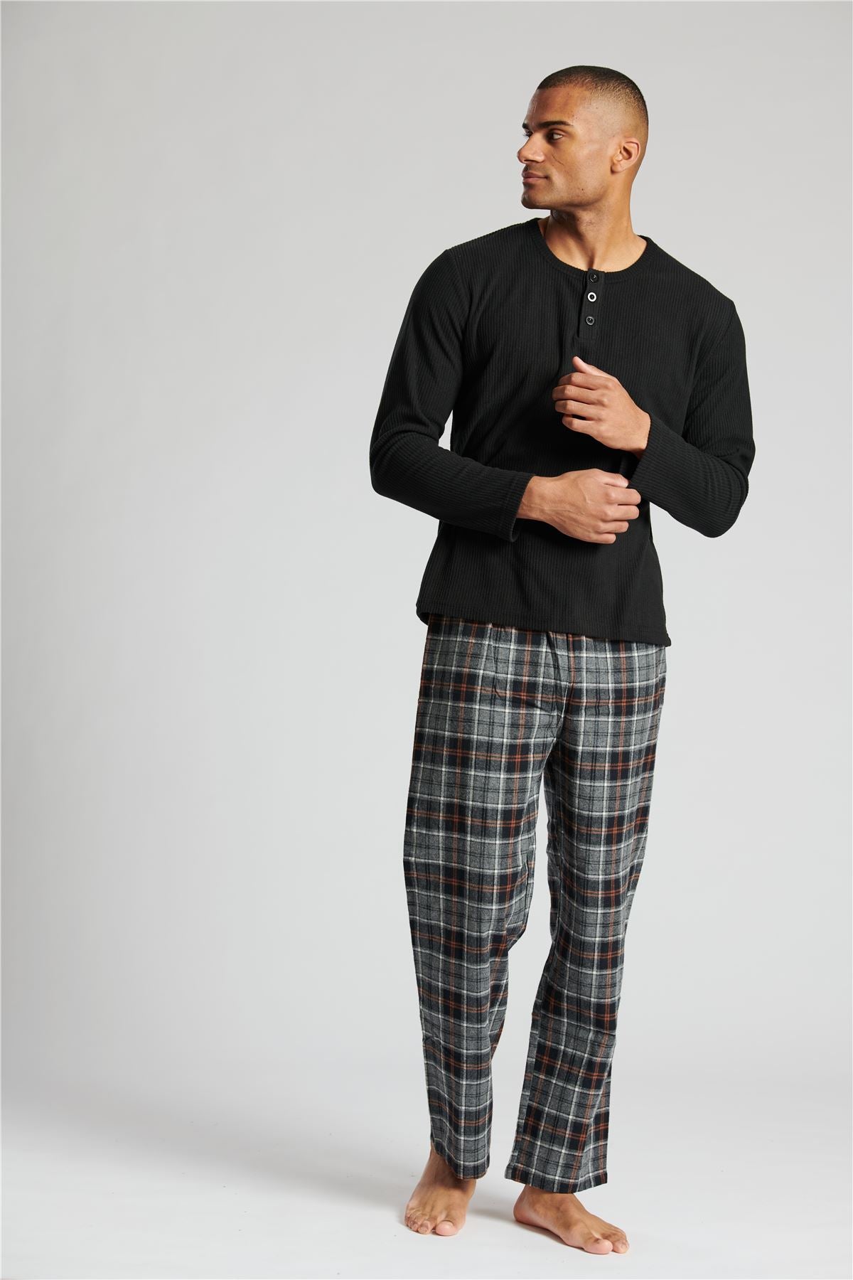 Loungeable Mens Fleece & Brushed Cotton Pyjamas