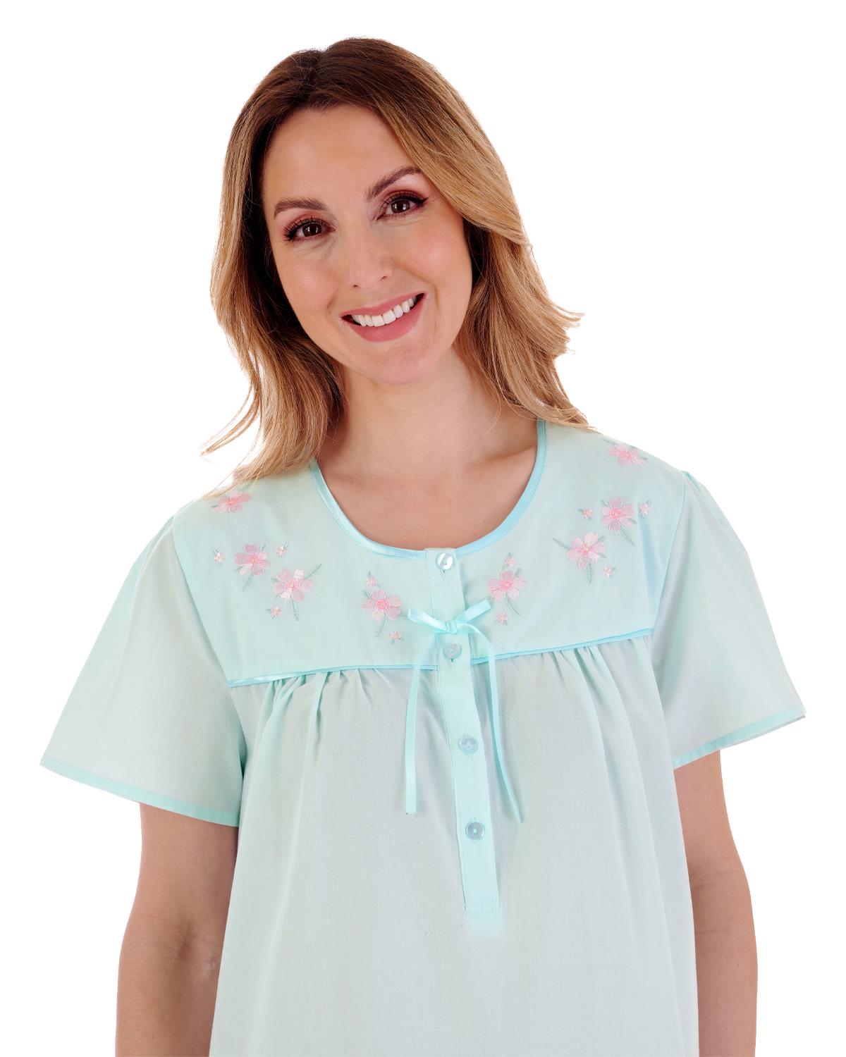 Slenderella Womens Polycotton Short Sleeve Nightdress