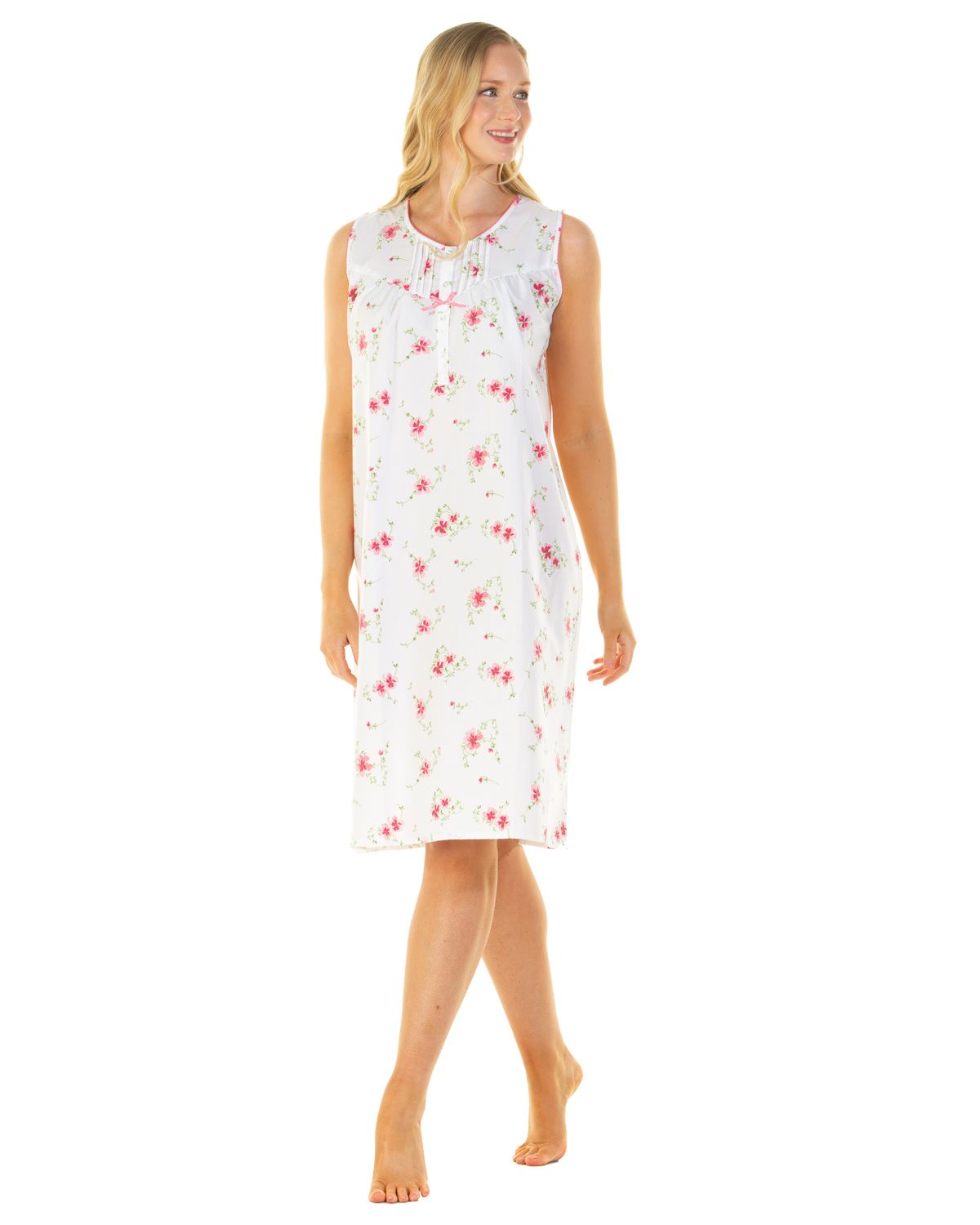 La Marquise Womens Wallflower Sleeveless Nightie