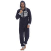 Mens Varsity Fleece Hooded Onesie