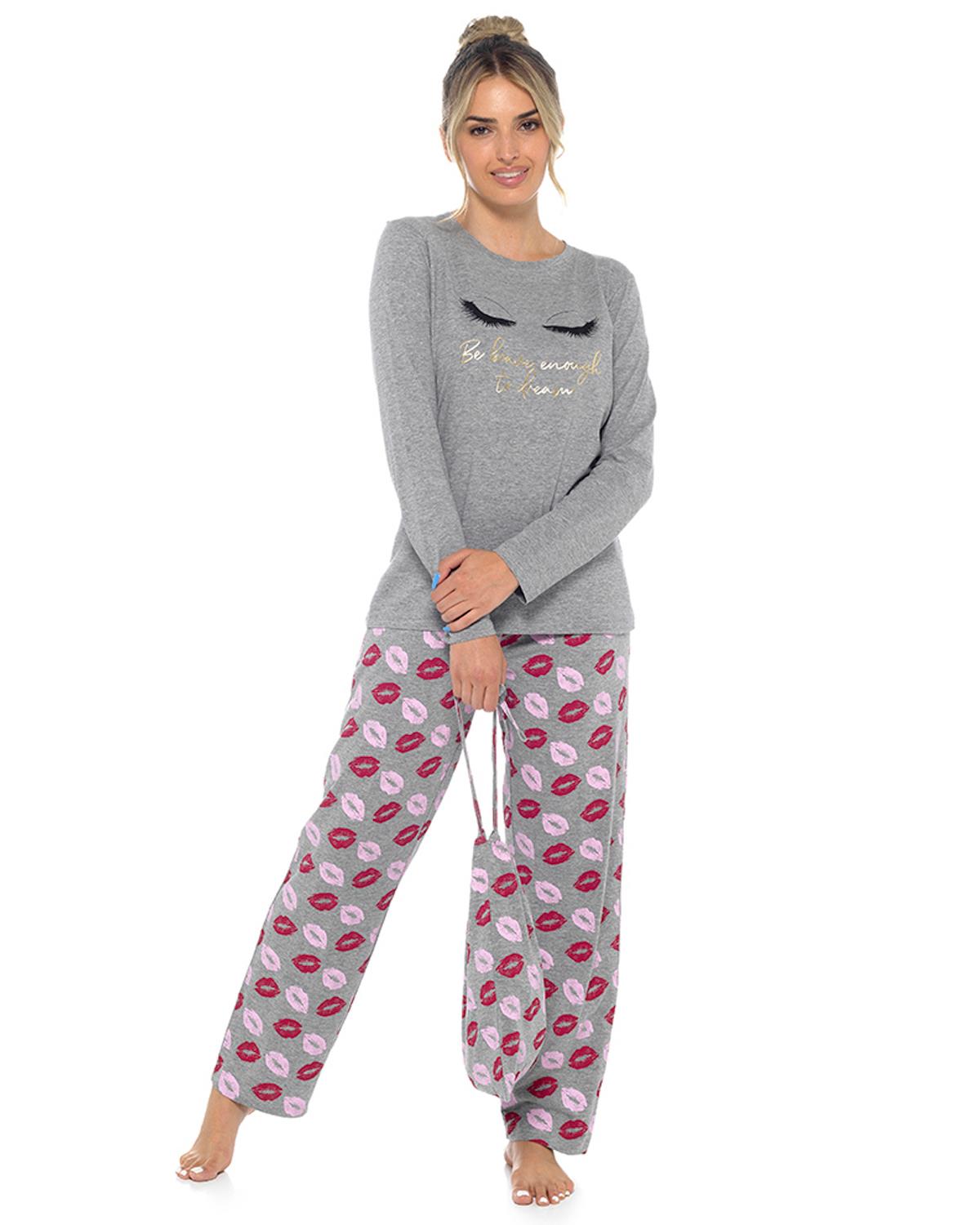 Foxbury Womens Lip Print Pyjamas In A Bag