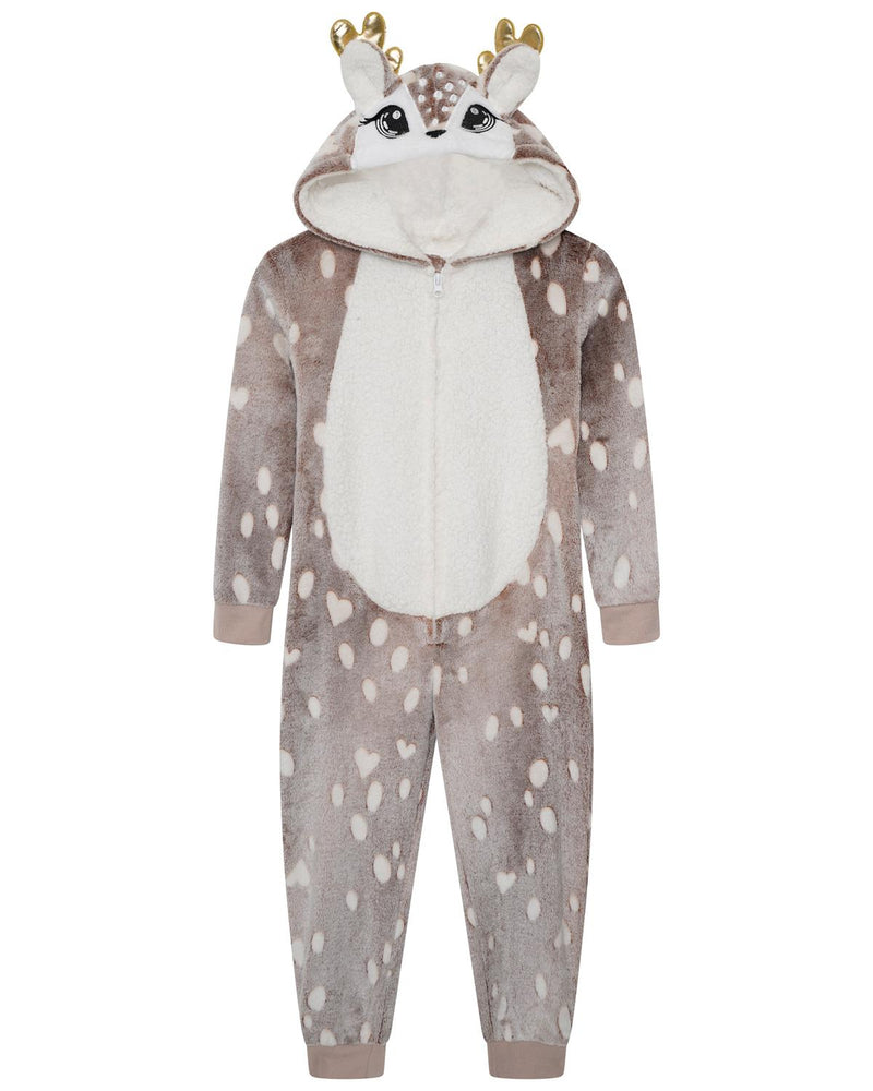 Girls Sparkle Reindeer Onesie