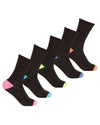 Cottonique Womens 5 Pack Marl Cotton Rich Socks