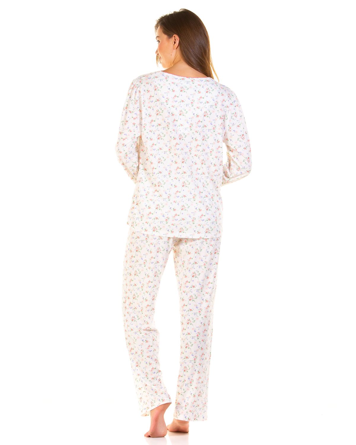 La Marquise Womens Pleated Susan Long Sleeve Pyjamas