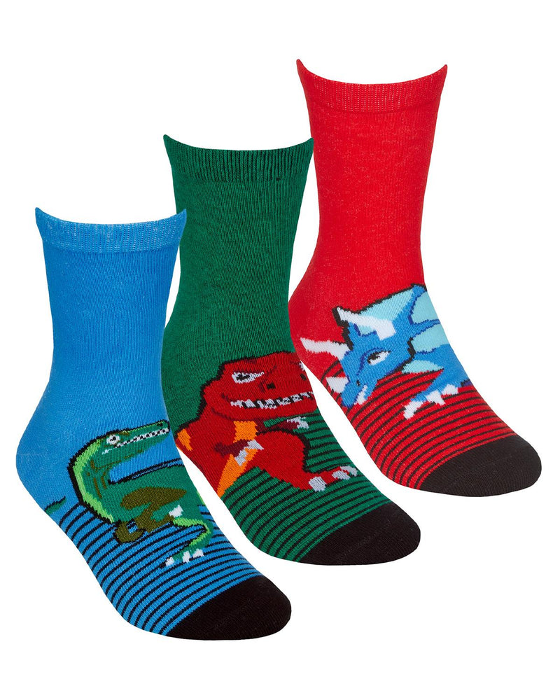 6 Pairs Boys Dinosaur Ankle Socks