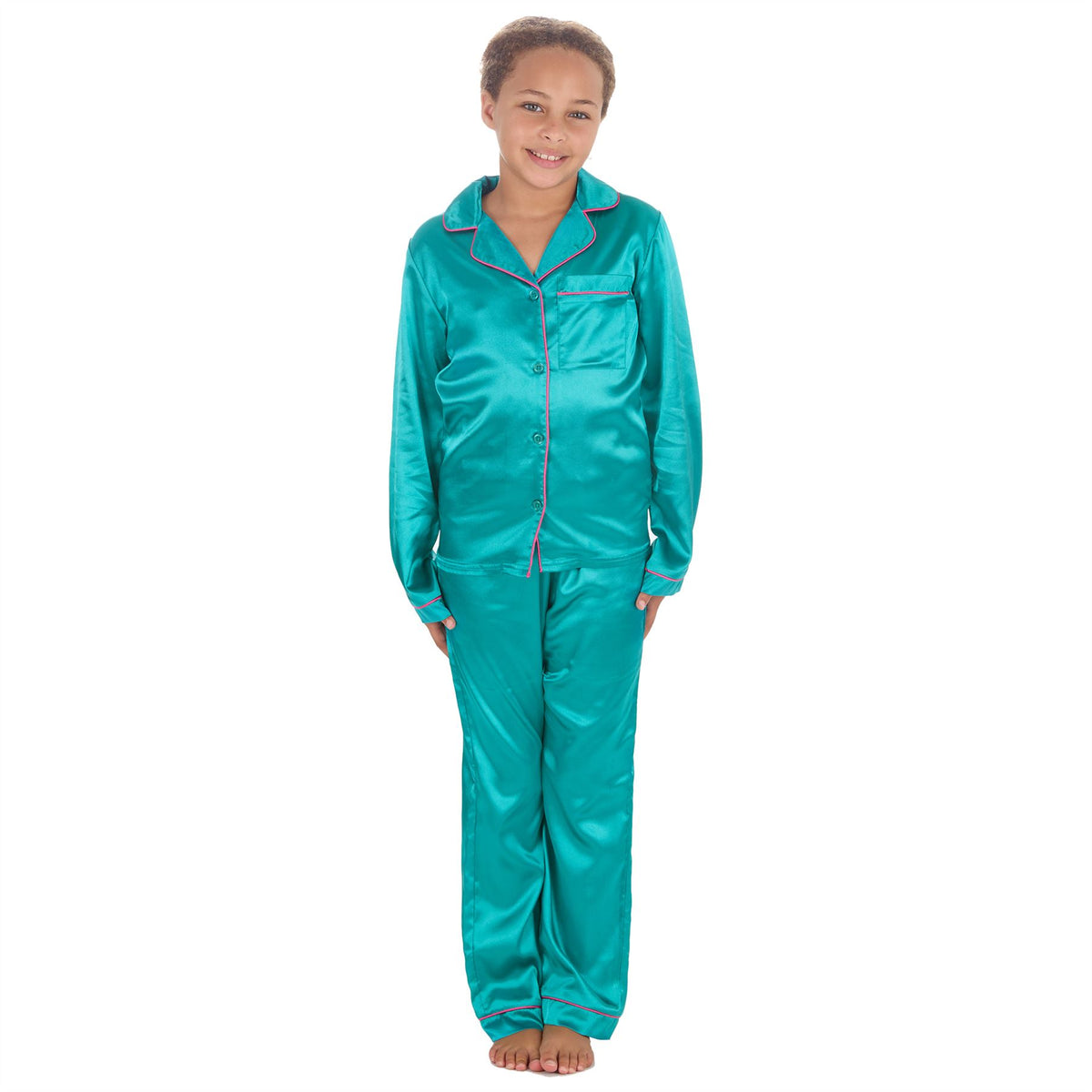 Slumber Party Girls Satin Long Pyjamas