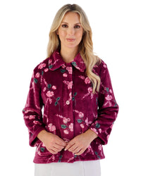 Slenderella Womens Floral Button Bed Jacket