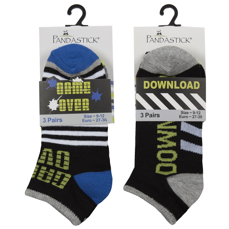 6 Pairs Boys Bamboo Gaming Trainer Socks