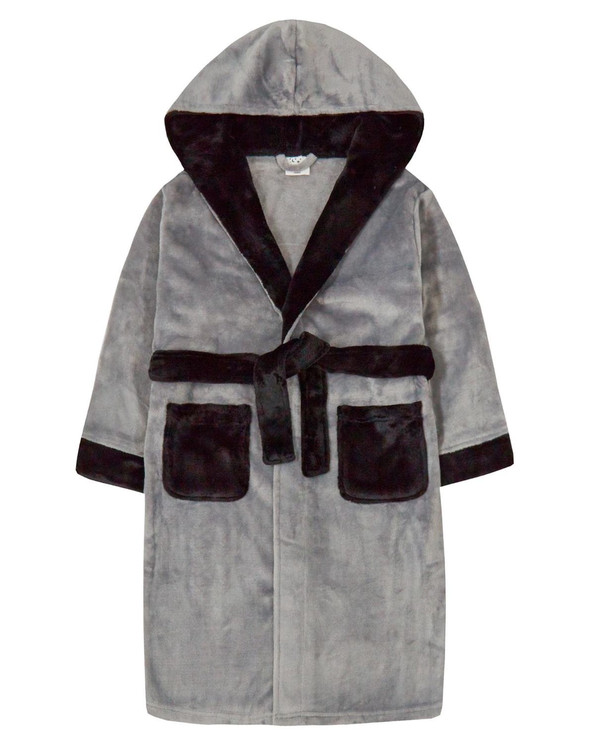 Boys Contrast Polished Fleece Dressing Gown