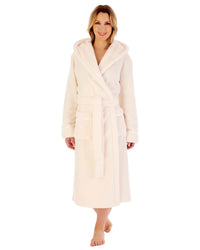 Slenderella Womens Luxury Flannel Fleece 46" Hooded Robe