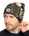 Mens LED Light Knitted Beanie Hat