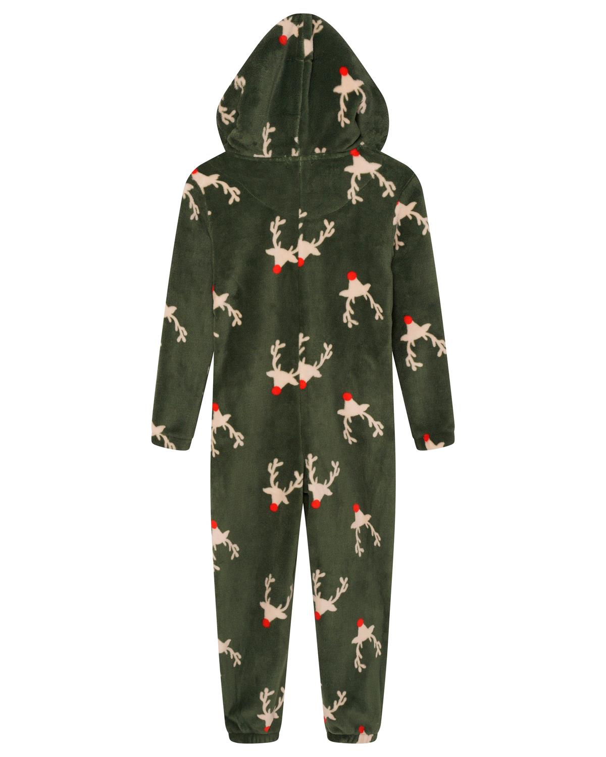 Kids Green Forest Reindeer Onesie