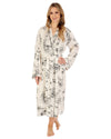 Gaspé Womens Floral Satin Kimono Robe