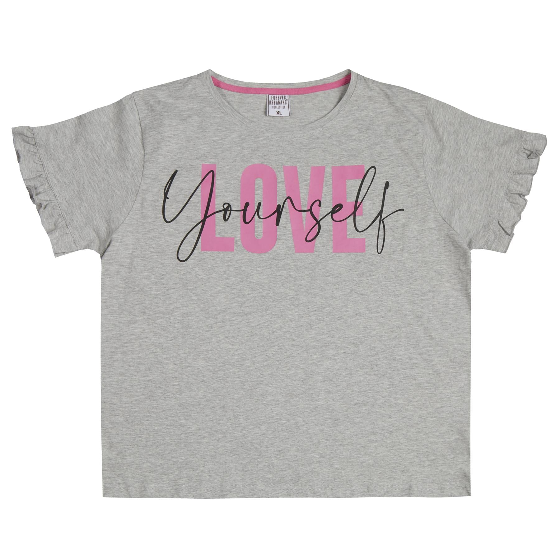 Forever Dreaming Plus Size 'Love Yourself' Short Pyjamas