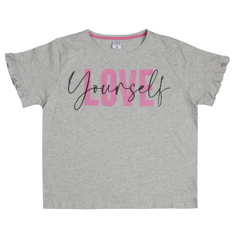 Forever Dreaming Plus Size 'Love Yourself' Short Pyjamas