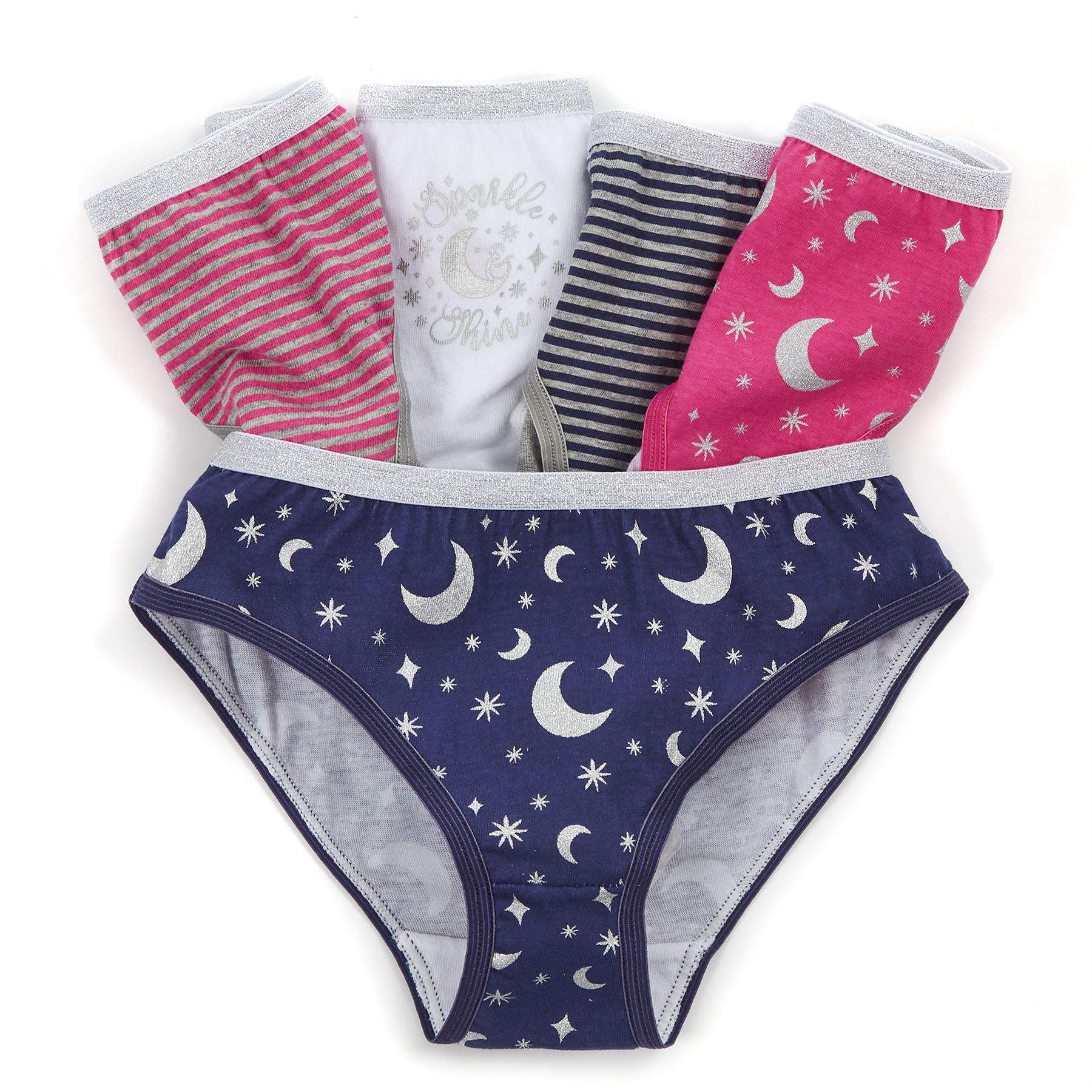 Girls 15 Pairs Multipack Cotton Knickers