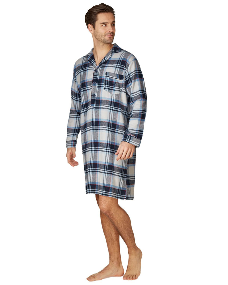 Haigman Mens Brushed 100% Cotton Nightshirt