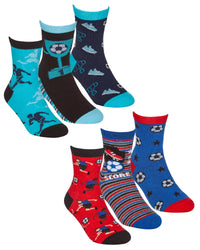 6 Pairs Boys Football Ankle Socks