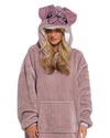 Slumber Hut Womens Pug Oversized Snuggle Hoodie