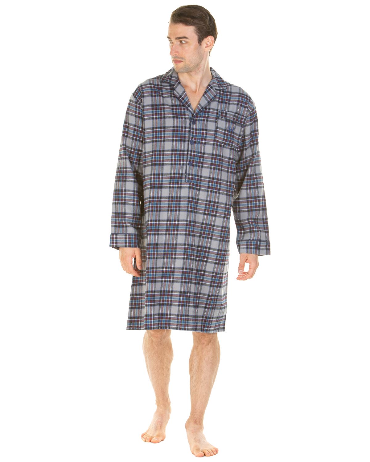 Haigman Mens Brushed 100% Cotton Nightshirt