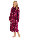 Slenderella Womens 46" Floral Button Dressing Gown