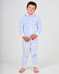 Kids Blue Moon & Star Print Onesie