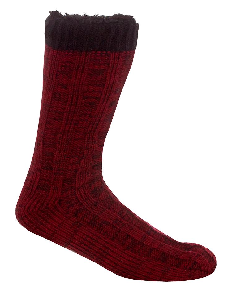 Pierre Roche Mens Sherpa Lined Lounge Socks