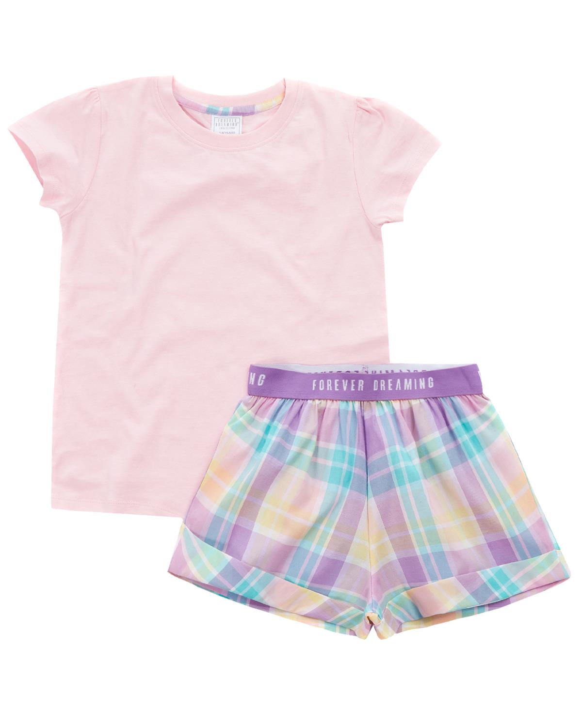 Forever Dreaming Girls Pastel Check Pyjamas