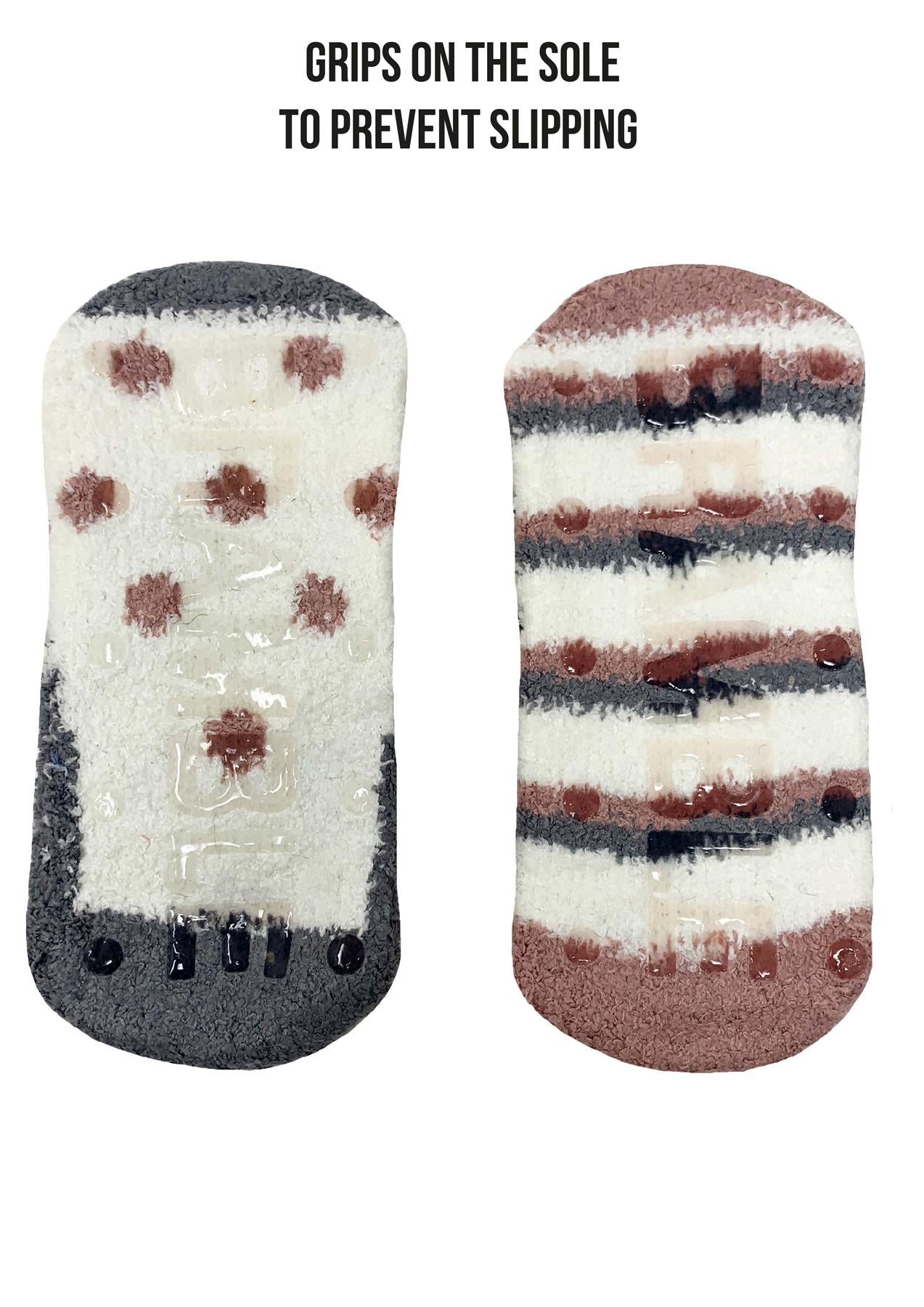 Bramble Womens 2 Pack Cream Penguin Fluffy Socks