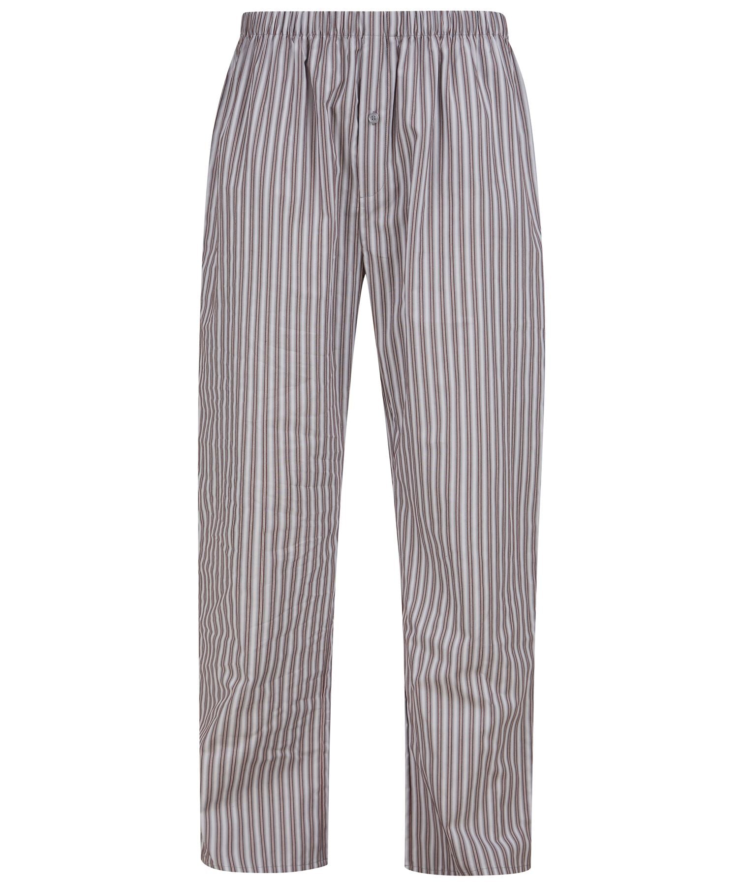 Walker Reid Mens Woven Cotton Stripe Tailored Pyjamas