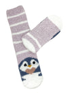 Bramble Womens 2 Pack Penguin Fluffy Socks