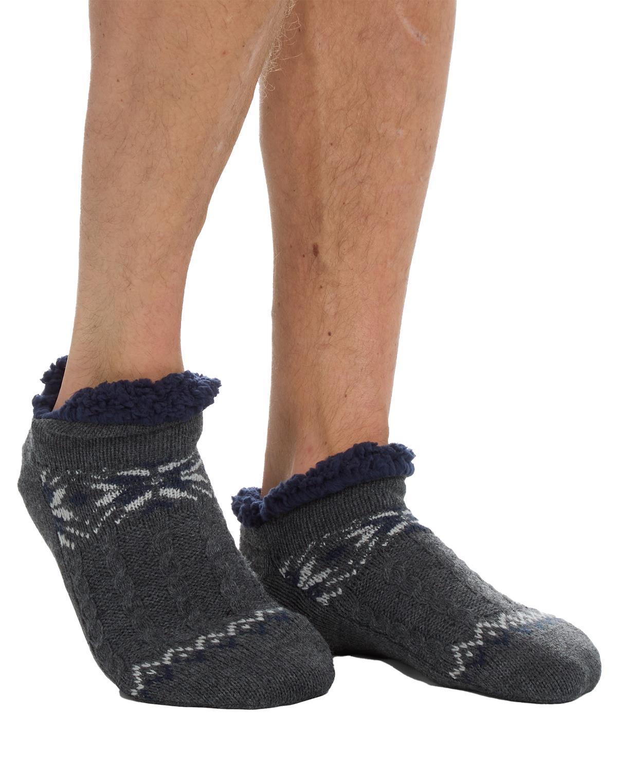 Pierre Roche Mens Sherpa Lined Ankle Socks