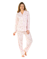 Sue Marks Womens Flower Spray Button Pyjamas