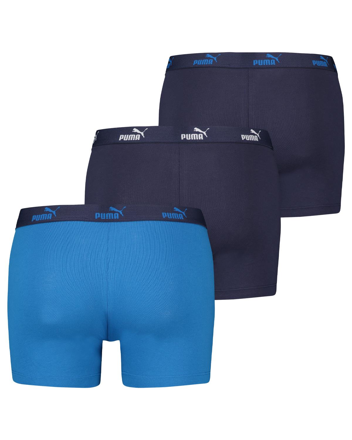 Puma Mens 3 Pack Cotton Solid Boxer Shorts