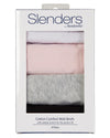 Slenders By Slenderella Womens 4 Pack Cotton Midi Brief