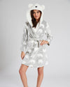 Loungeable Womens Grey Polar Bear Dressing Gown