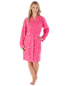 Slenderella Womens Floral Embossed Dressing Gown