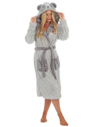 Forever Dreaming Womens Grey Panda Dressing Gown