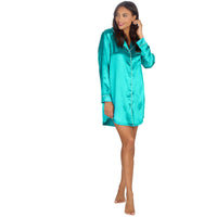 Slumber Party Womens Satin Nightshirt