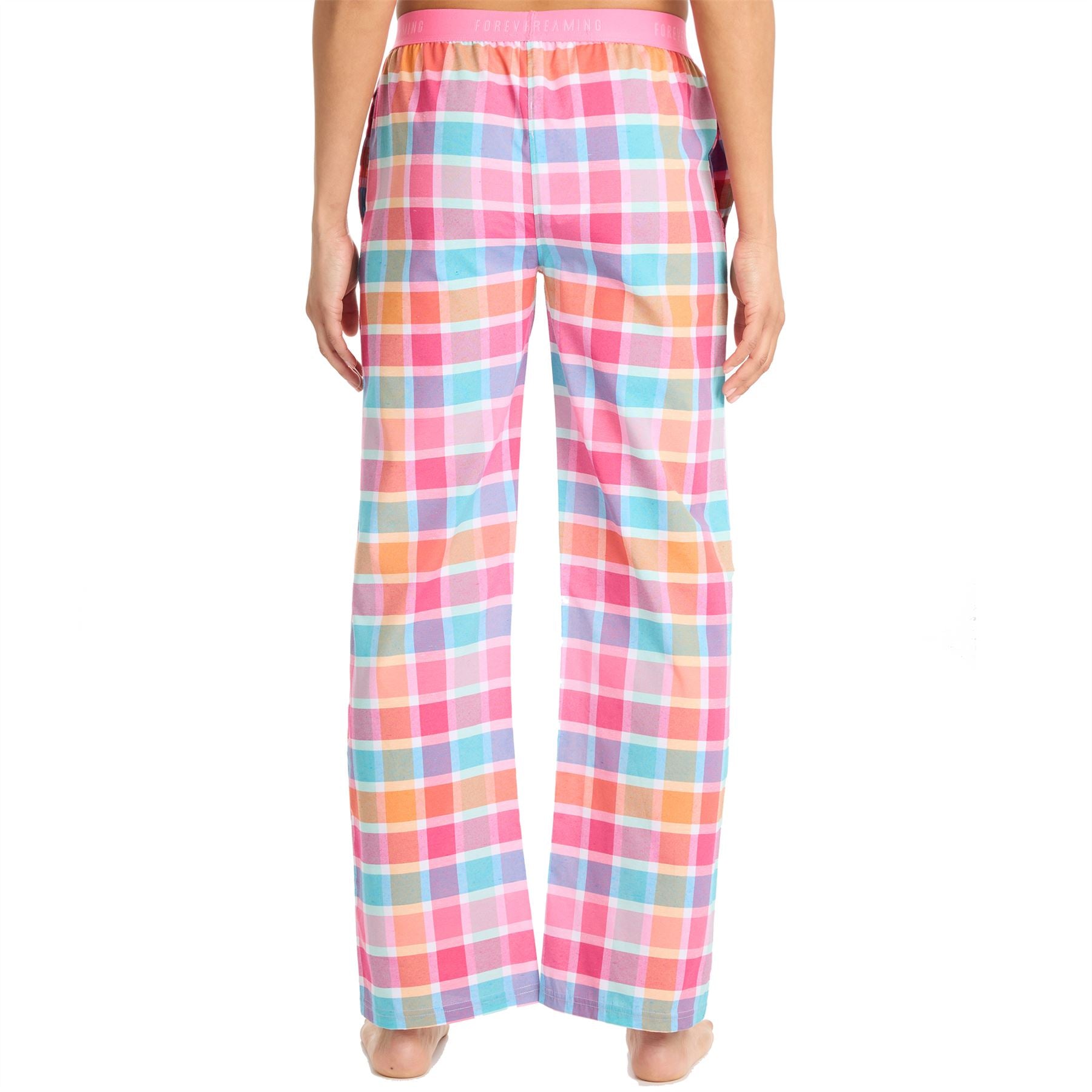 Forever Dreaming Womens Check Print Lounge Pants