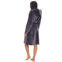 Forever Dreaming Womens Polished Hooded Dressing Gown