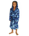 Boys Blue Shark Camo Dressing Gown