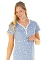 La Marquise Womens Heather Stars Short Sleeve Nightie