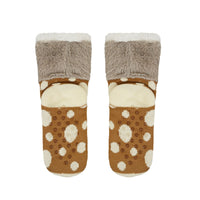 Loungeable Womens Reindeer Sherpa Lined Cosy Socks