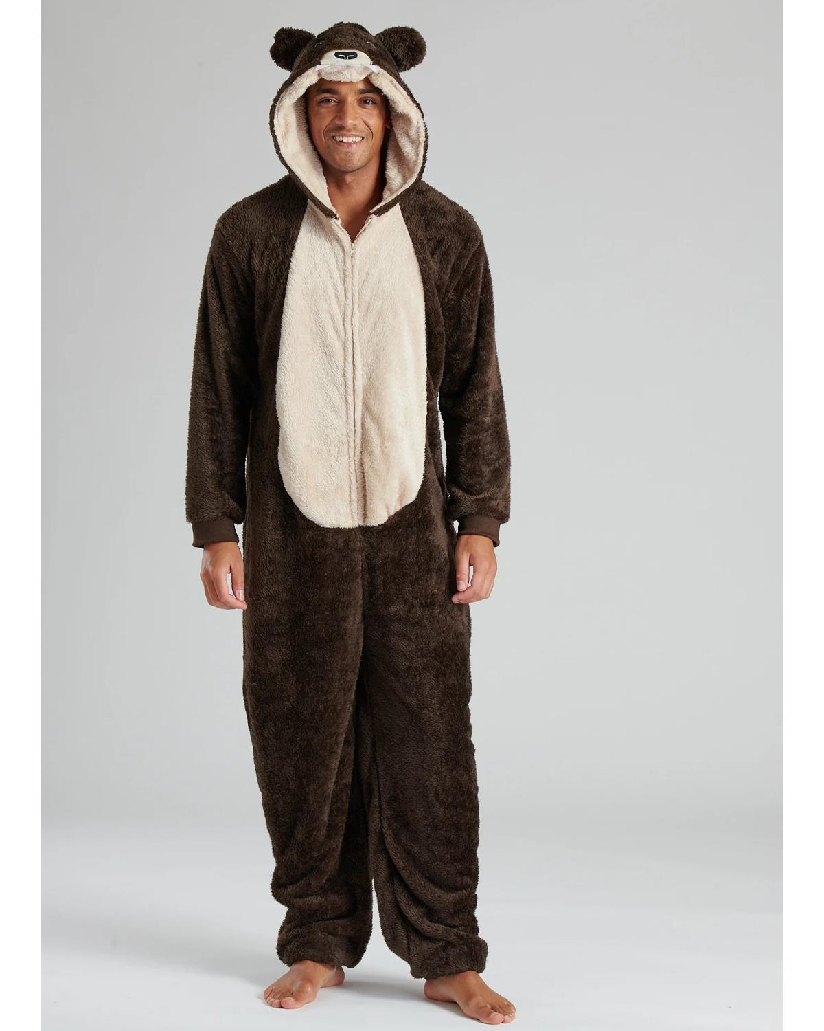 Loungeable Mens Brown Bear Onesie