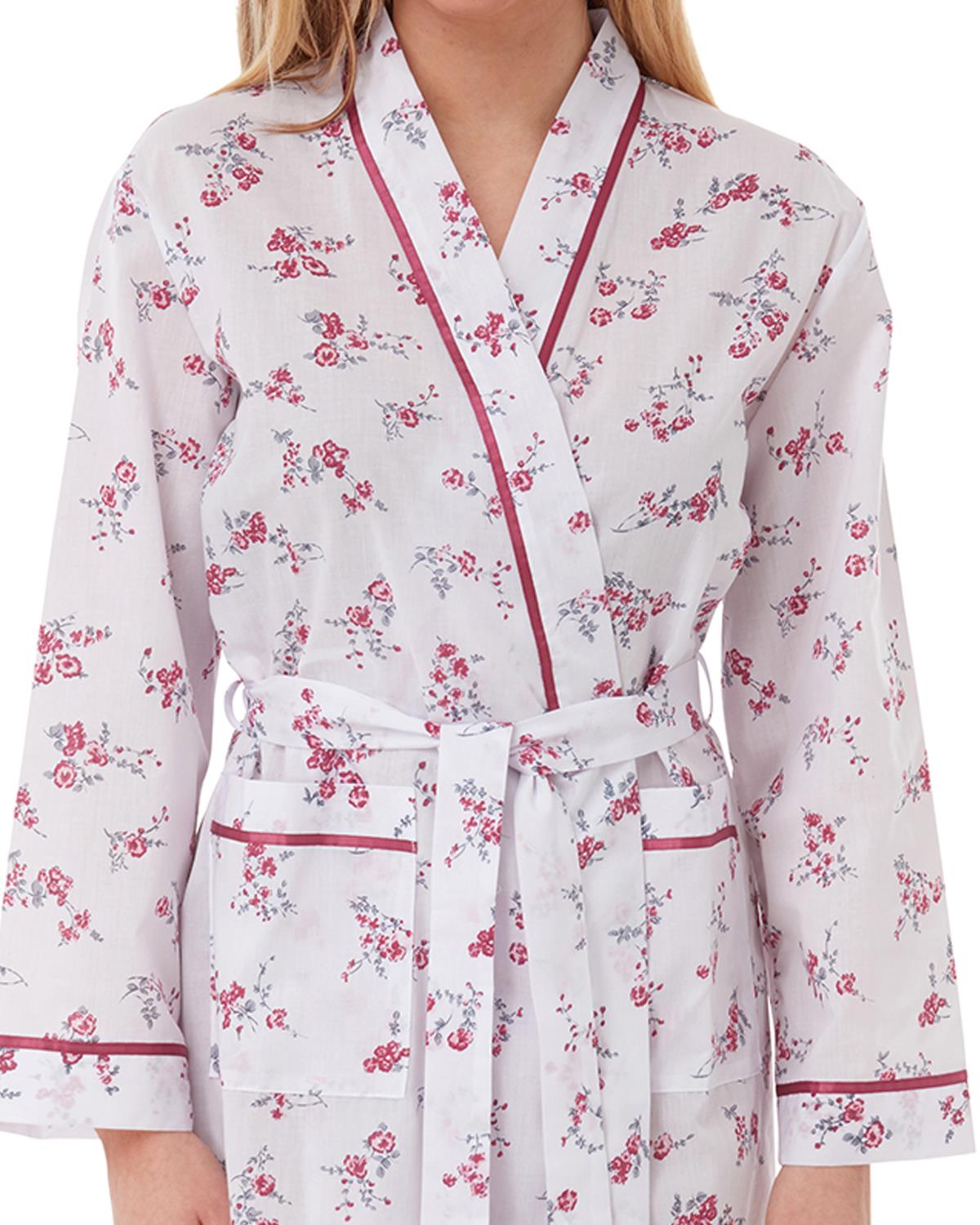 Lady Olga Womens Floral Woven Dressing Gown