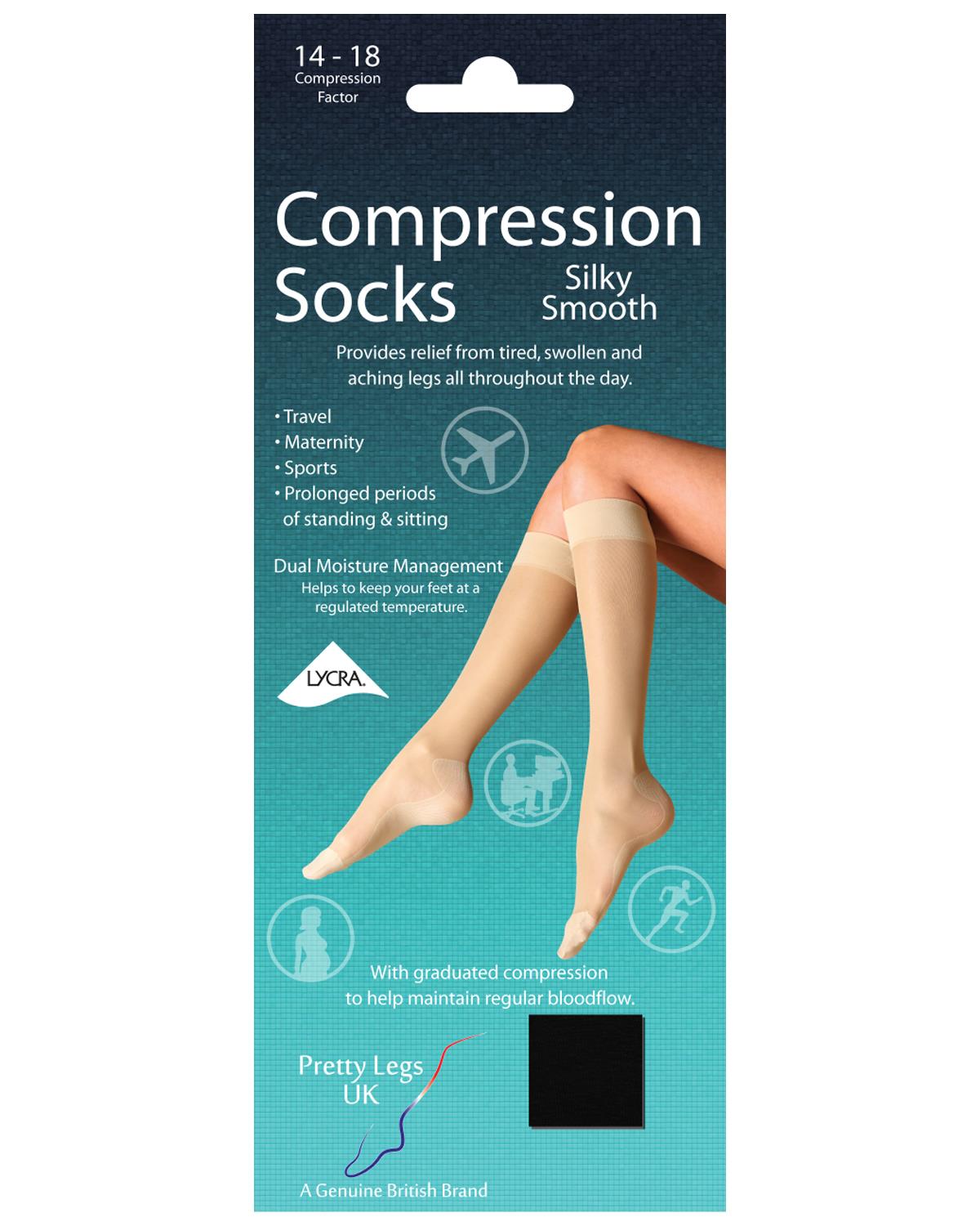 Pretty Legs Silky Smooth Compression Socks